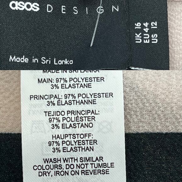 ASOS Black and White Striped Mini Dress - Picture 8 of 10